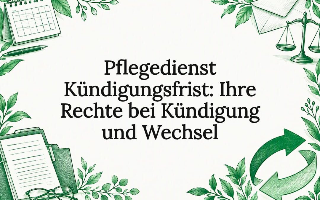 Dargestellte Kündigungsfristen und Wechsel der Pflege im Pflegebereich